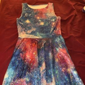Galaxy angel iced velvet skater dress